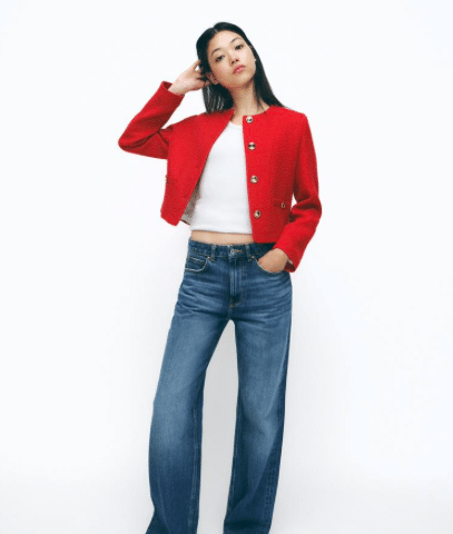 Zara Golden Button Structured Blazer, .90