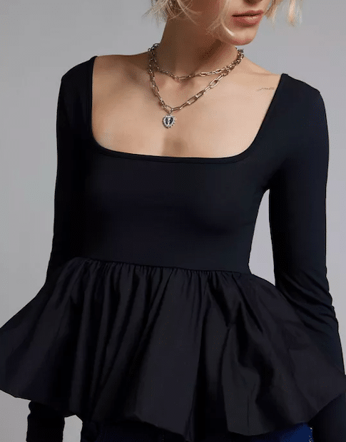 Silence + Noise Bubble Bottom Long Sleeve Top, .99