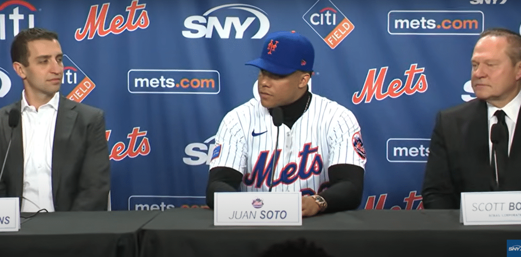 Juan Soto's press conference after signing the largest contract in MLB history.