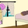A girl partaking in self care