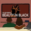 A couple is on the couch watching their TV where Tyler Perry's Beauty in Black is playing