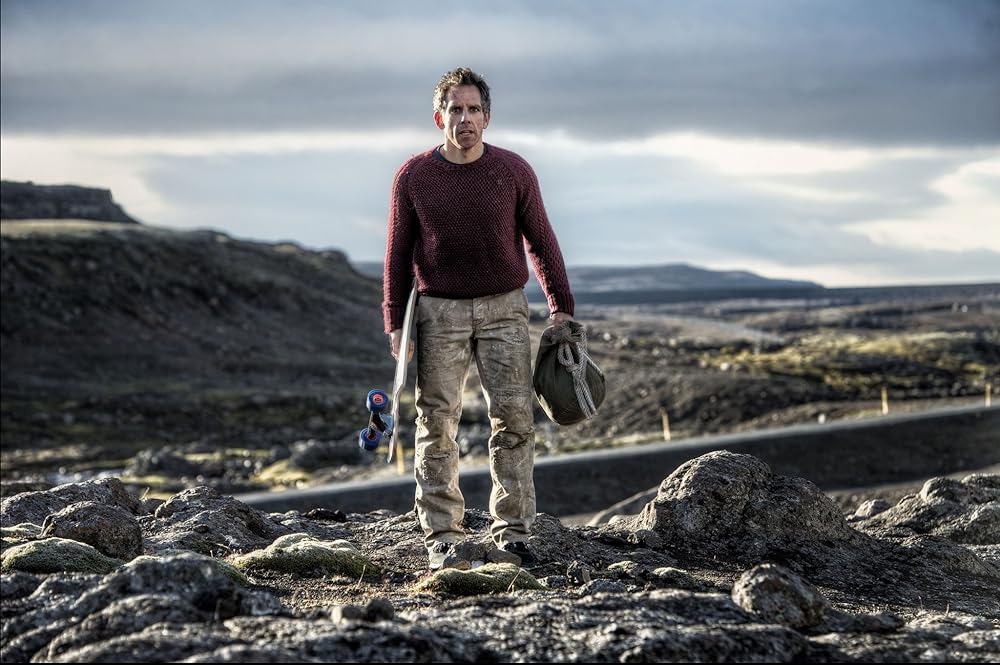 Walter Mitty (Ben Stiller) on top of a mountain