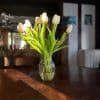 A bouquet of tulips in sunlight
