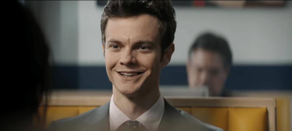 Nathan (Jack Quaid) smiling at Sherry the girl he has a crush on.