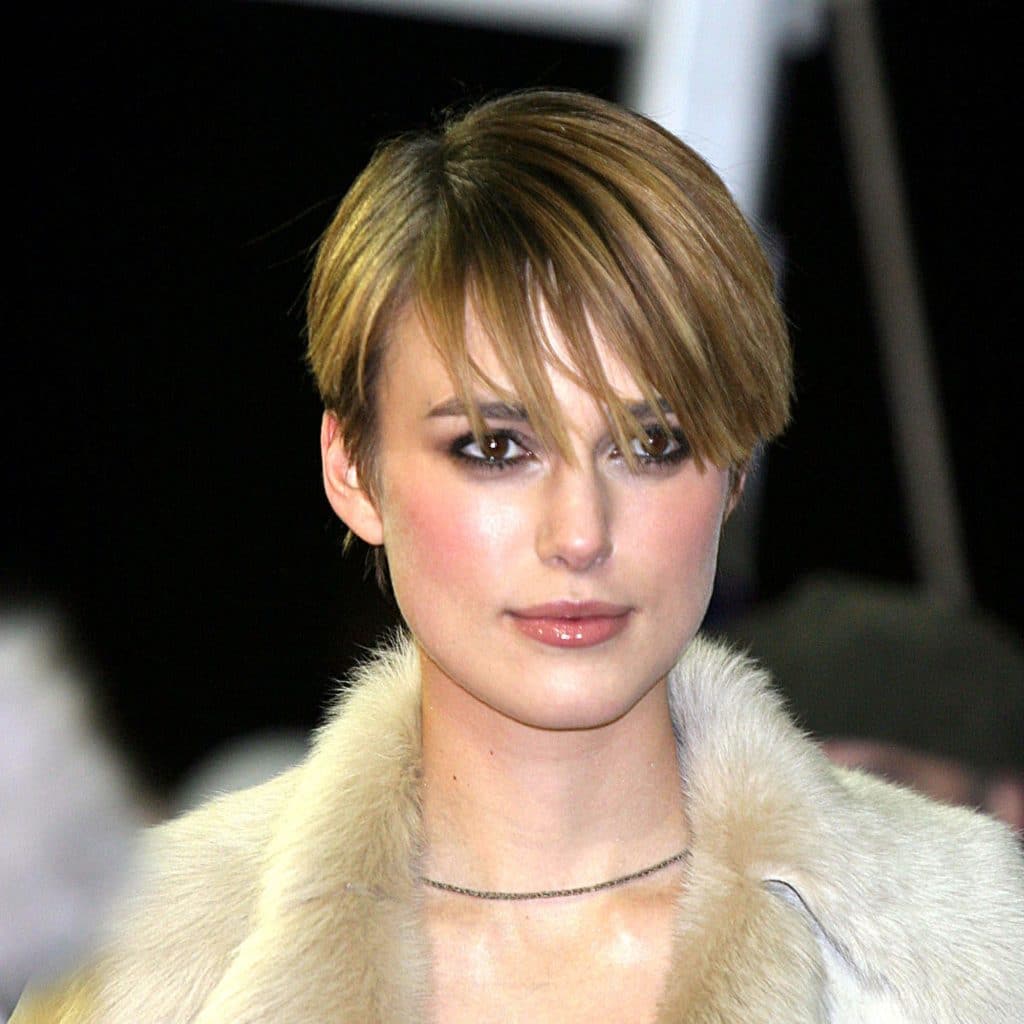 Keira Knightley with a golden pixie at the 2005 Sundance Film Festival.