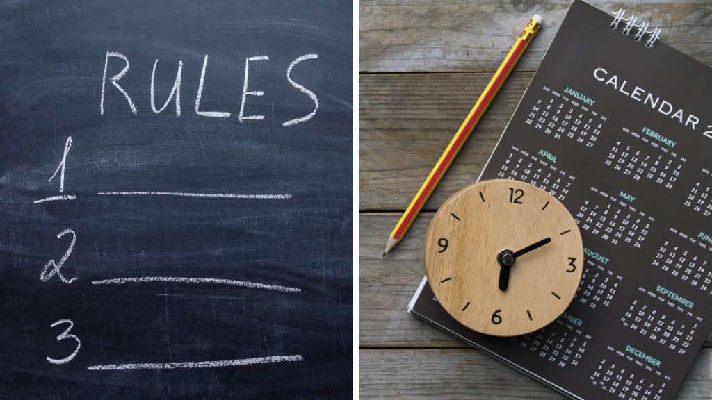 Image showing rules and a clock