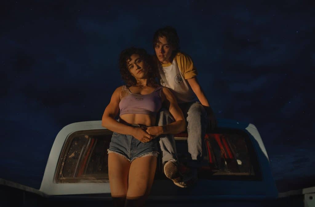 Katy M. O'Brian and Kristen Stewart in Love Lies Bleeding 2024