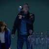 A few various images of characters from Resident Alien, mostly Alan Tudyk's character, Harry.