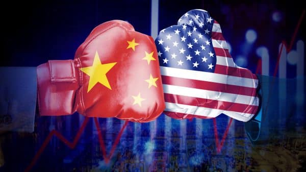 US and China clashing fists