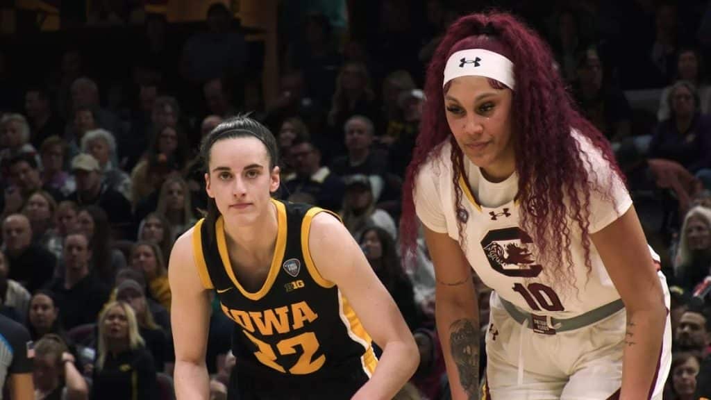 Clark and Cardoso play against each other in the NCAA Women's basketball national title game.