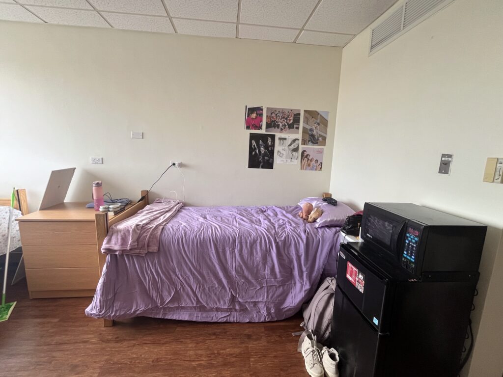 My bedroom at university in my first year.
