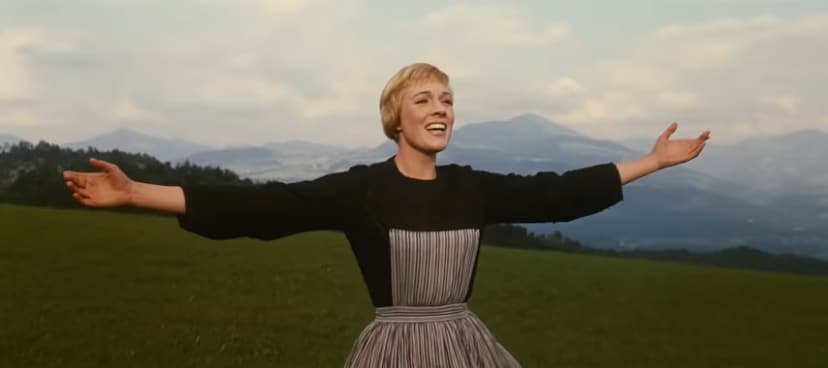 A stilt from the Sound of Music. Julie Andrews in The Sound of Music.