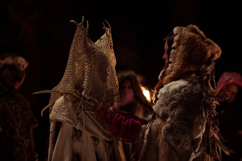 L-R: Sophie Nélisse as Teen Shauna and Courtney Eaton as Teen Lottie in Yellowjackets, episode 10, season 3, streaming on Paramount+ with SHOWTIME, 2025. Photo Credit: Kailey Schwerman/Paramount+ with SHOWTIME.