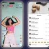 Four phones displaying social media platforms that offer short form content