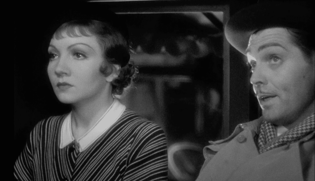 Claudette Colbert as Ellie Andrews and Clark Gable as Peter Warne in "It Happened One Night." (Image: YouTube/Park Circus).