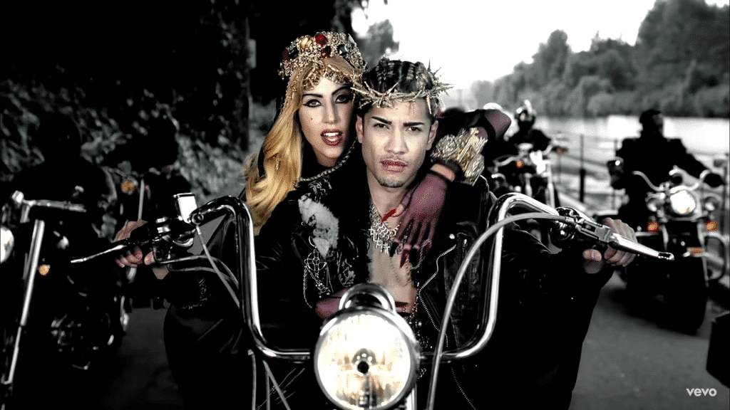 Lady Gaga in the 'Judas' music video