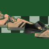 An image with a green and checked background, featuring the five predicted shoes of the summer, including Adidas, Dr. Marten's, and Birkenstocks