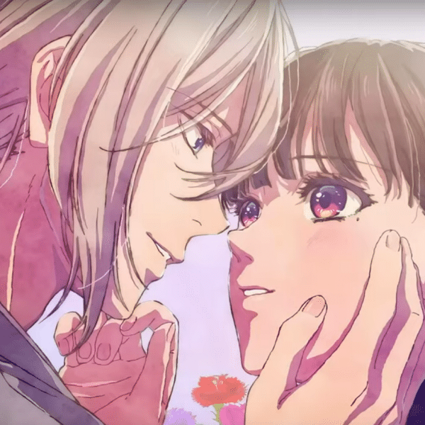 Kiyoka Kudo and Miyo Saimori from 'My Happy Marriage' gaze tenderly into one another's eyes.