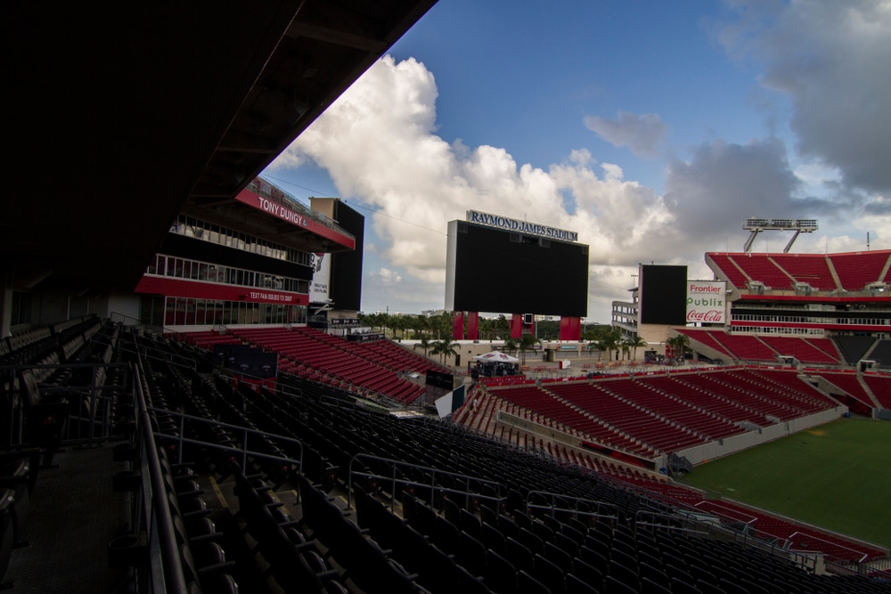 Raymond James Stadium in Tampa Bay awaits spectators for the 2025-26 NFL Season.