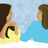 Mother and daughter re-connecting