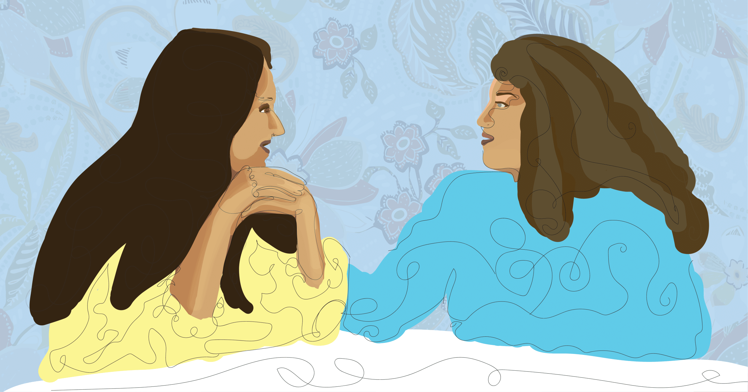 Mother and daughter re-connecting