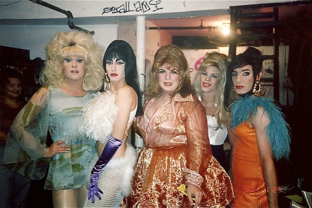 A group photo of drag queens.