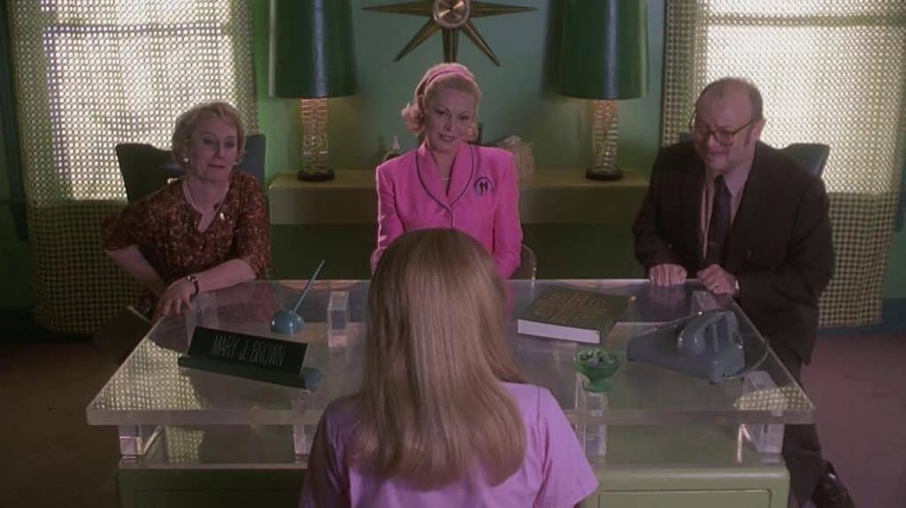 Megan is confronted about being a lesbian by the camp counselor and her parents.