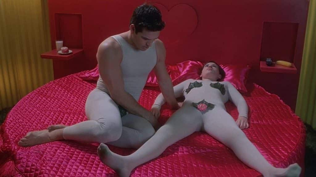 The camp counselor's son Rock, prepares to simulate non-queer intercourse with Graham.