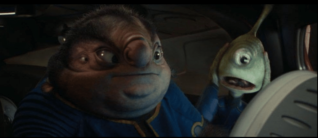 CGI Jumba and Pleakley sit in a ship together