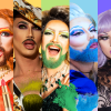 Drag queens in rainbow order