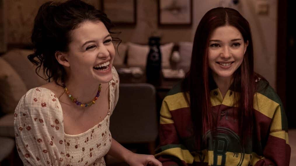Ginny and georgia, Season 3, Episode 9, "It's Time For My Solo." Sara Waisglass as Maxine "Max" Baker and Katie Douglas as Abby Littman.