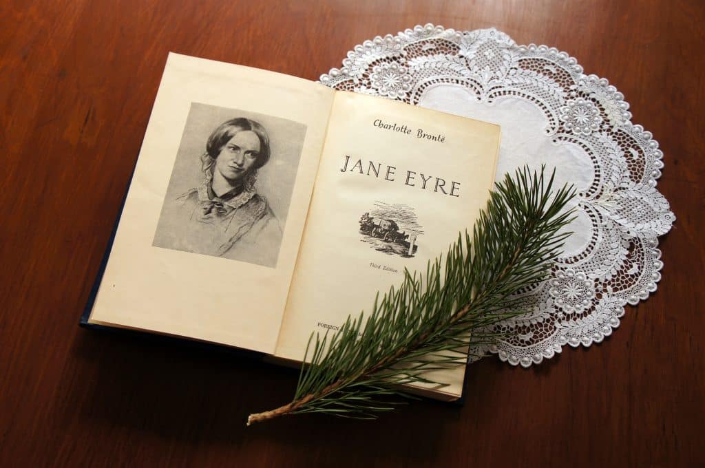 "Jane Eyre" on wooden background. Credit: Shutterstock/marhus