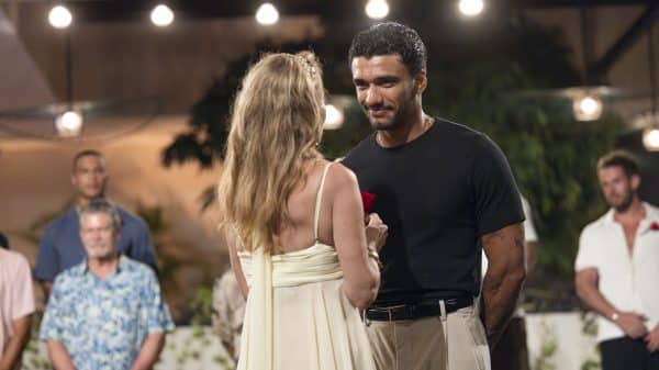 April gives Jonathon his rose