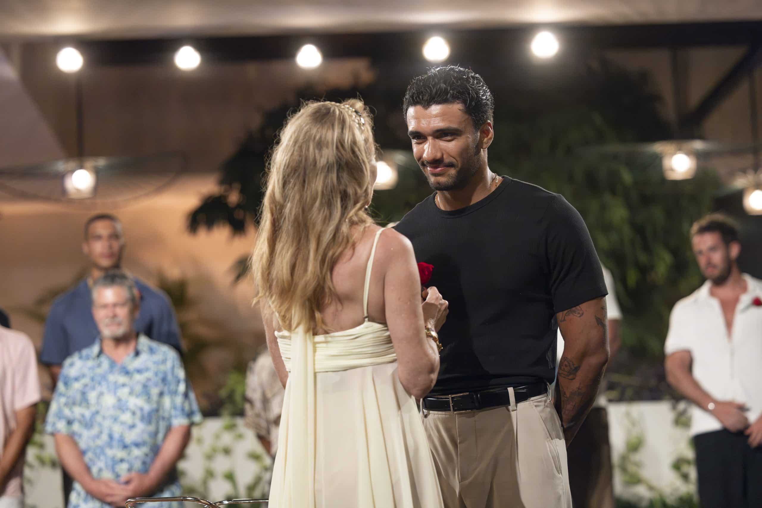 April gives Jonathon his rose