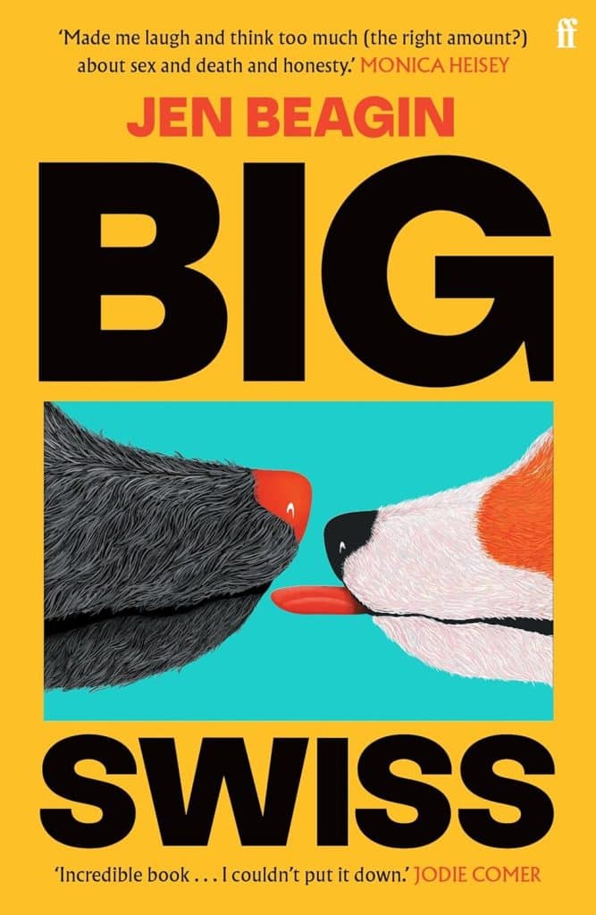 Big Swiss cover, with two dog snouts pointed at each other