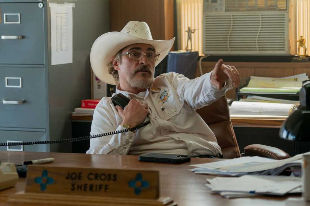 Joaquin Phoenix as the bumbling Joe Cross. Credit: A24.