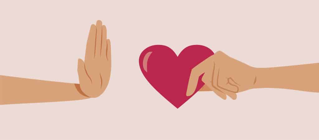 Holding out your heart but they don't accept it