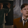 Still shots of Lewis Pullman in both Thunderbolts and Bad Times at the El Royale.