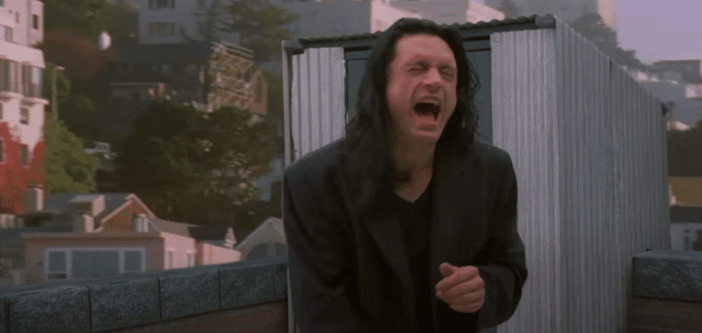 Still from "The Room" starred by Tommy Wiseau