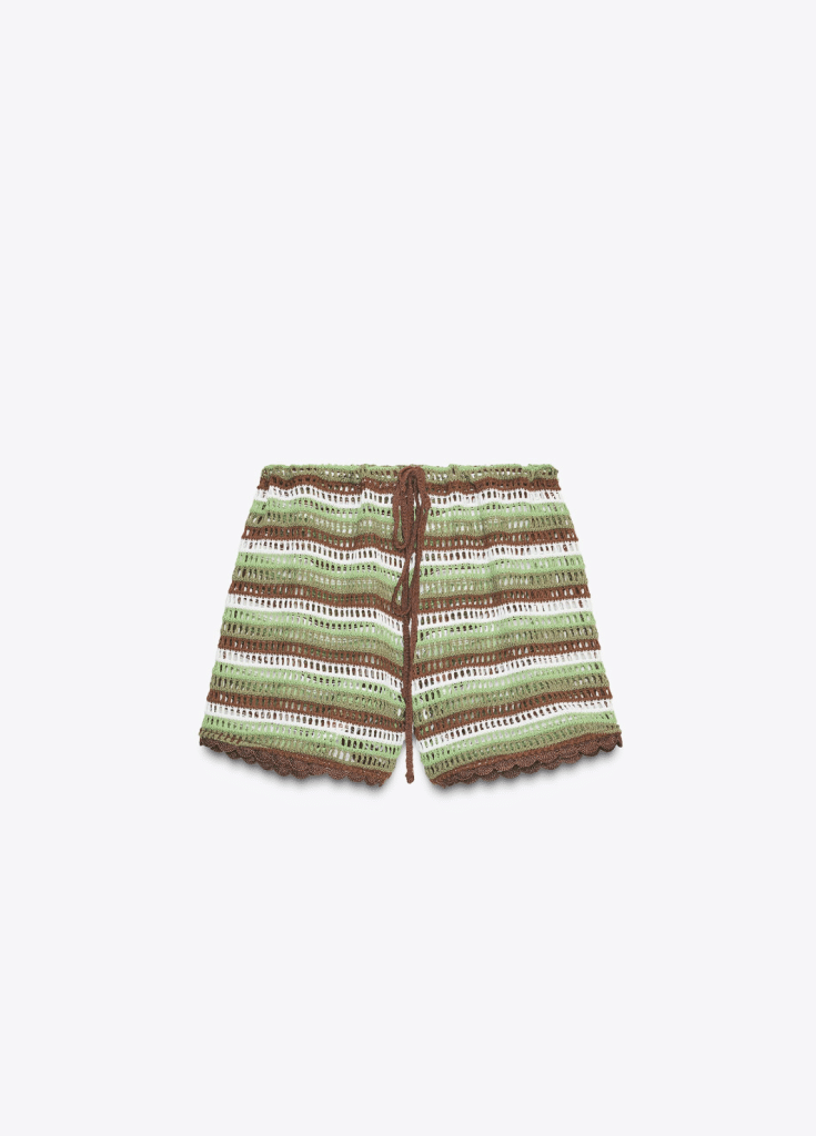 Crochet Shorts With Drawstrings (Credit: Zara)