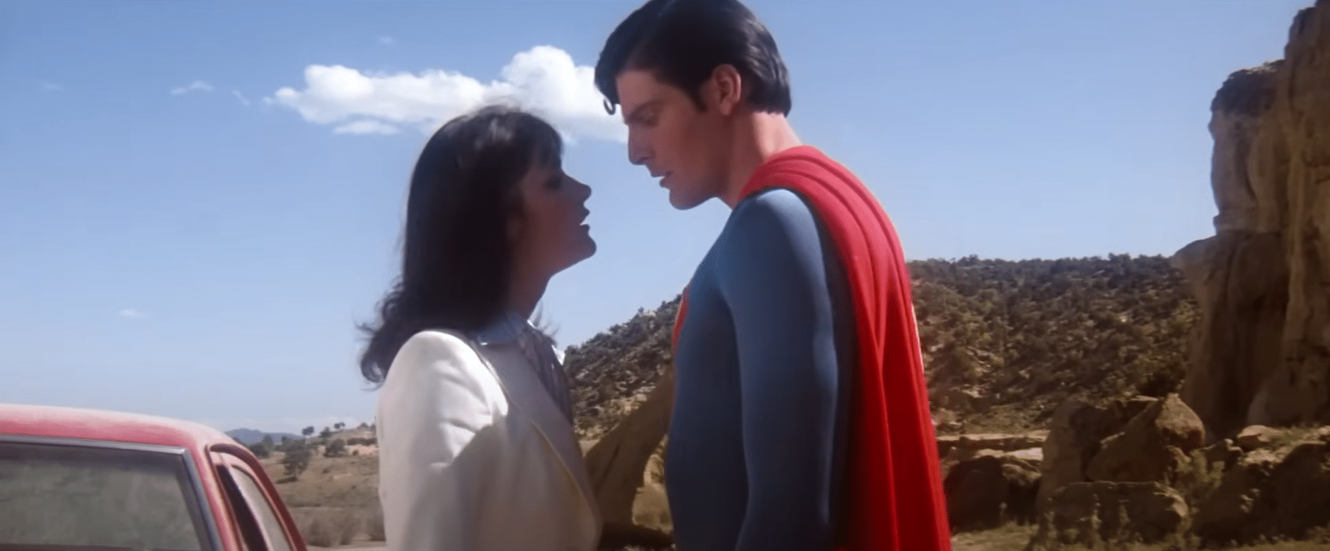 Superman (Christopher Reeve) and Lois Lane (Margot Kidder)