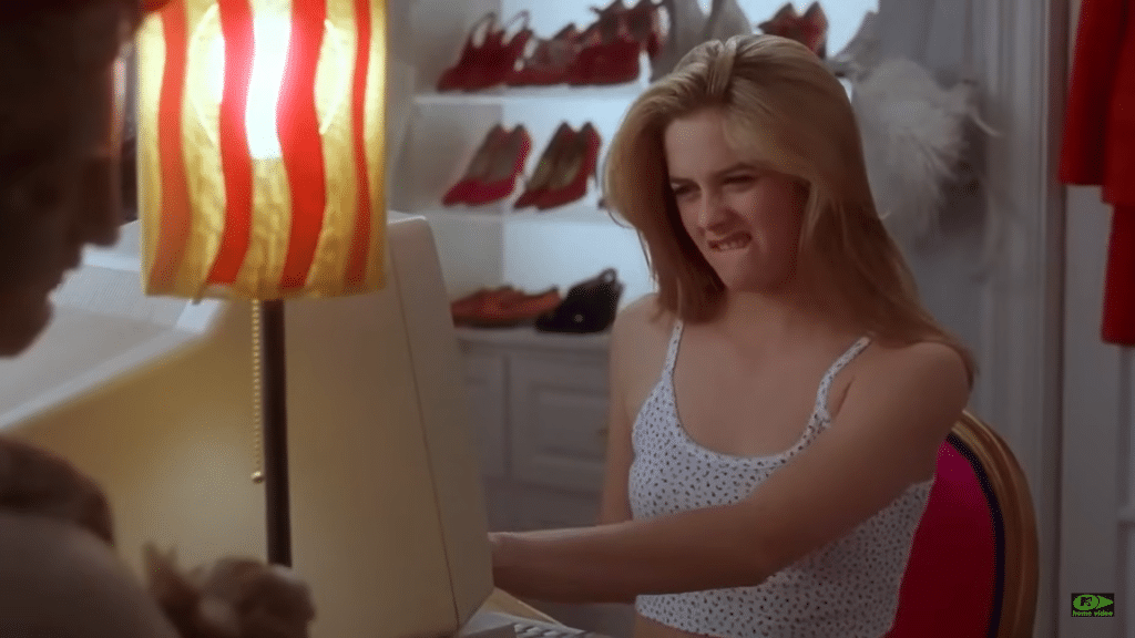 Alicia Silverstone in the opening scene of Clueless