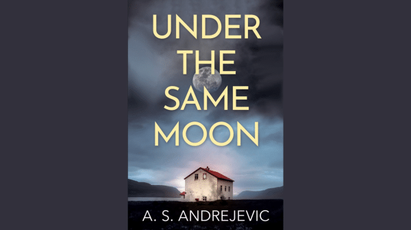 Book cover of "Under The Same Moon" with a house in the middle of a field