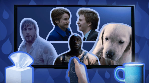 A collage of the movies, Marley and Me, The Notebook, The Green Mile and The Fault of Our Stars.