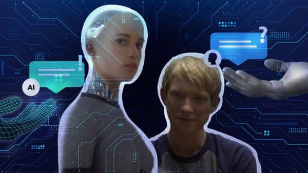 Characters from film Ex Machina.