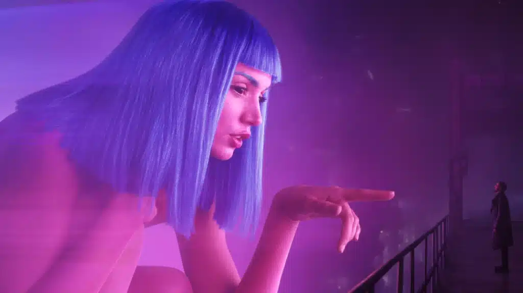 A an ad for the Joi AI, as seen in Blade Runner 2049