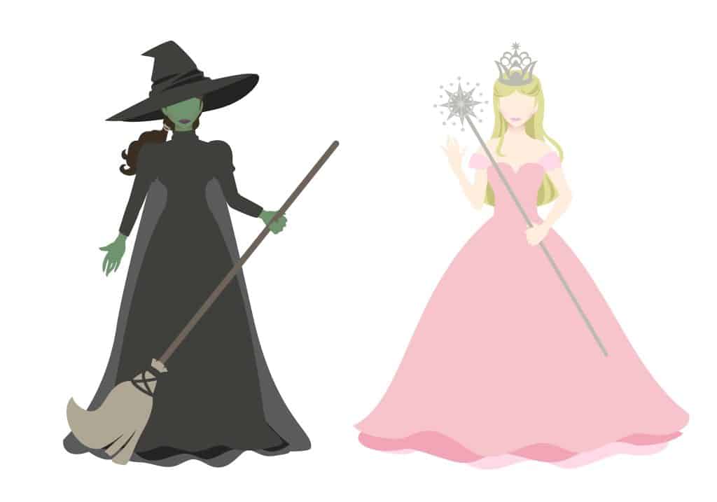 Graphic of Elphaba and Glinda
