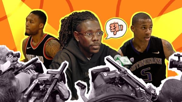 A collage of Damian Lillard, Jrue Holiday and Isaiah Thomas