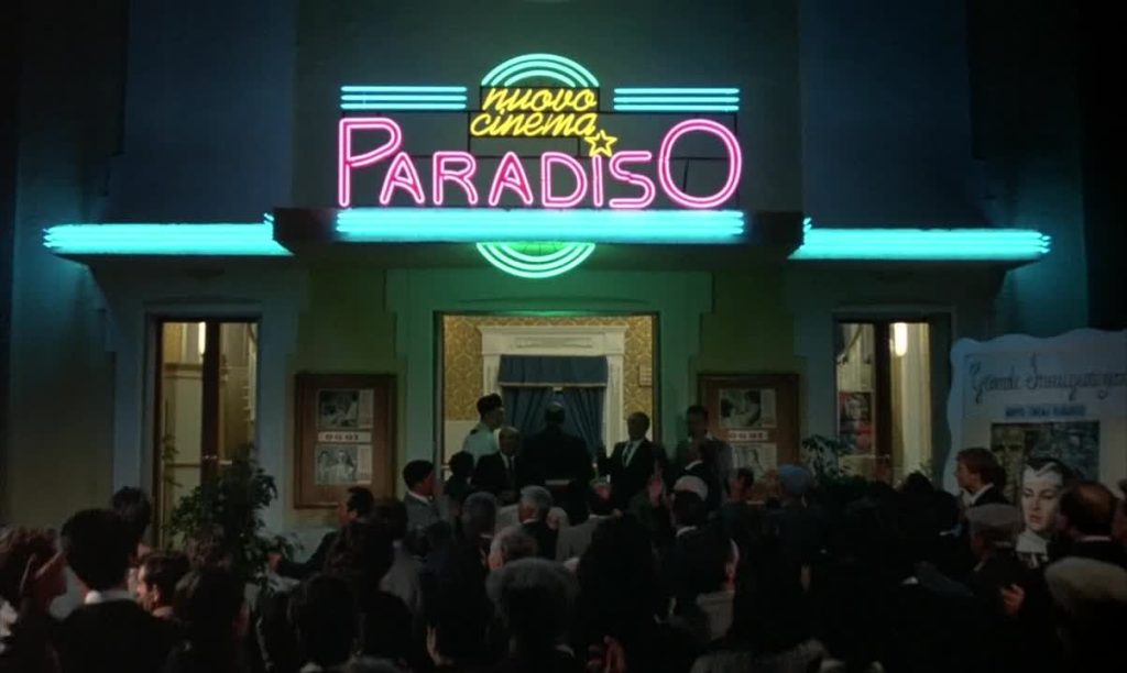 The beautiful, community theater Cinema Paradiso from "Cinema Paradiso". Credit: Cristaldifilm.