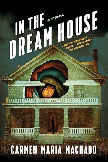 Cover is an illustration of a house with a hole on the front, a face peeking out at the viewer.